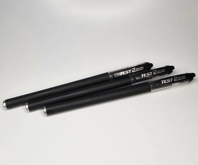Gel Ink Pens Set Of 3 Test 2 Rollerball Pen Smooth Black School Or Home