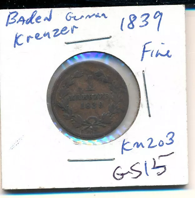 Germany - State - Gs15 Baden 1839