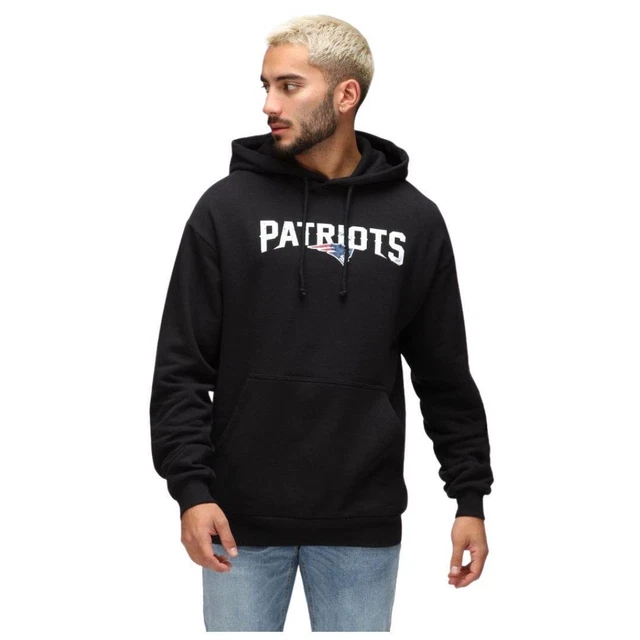 Felpa con cappuccio nera NFL New England Patriots ufficiale core da uomo