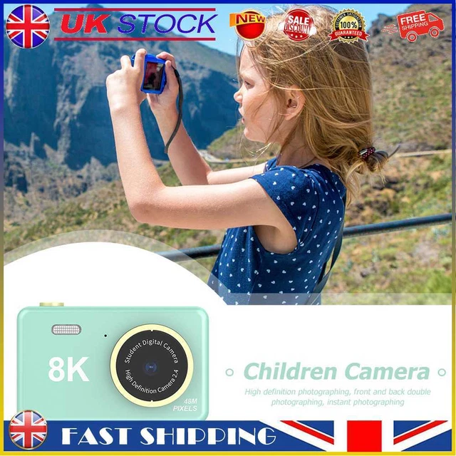 80MP 2.4 inch HD Screen Kids Digital Video Photo Camera with 32GB Card (Green) #