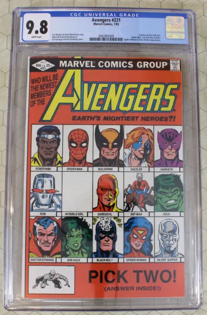 AVENGERS #221 CGC 9.8 (1982) Hawkeye & She-Hulk join (Marvel Comics)!!