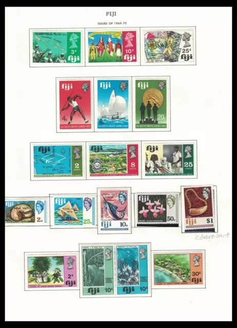 Fiji 1969-72 Issues On 2 Pages (Lhm/Mnh) *Clean & Fresh*