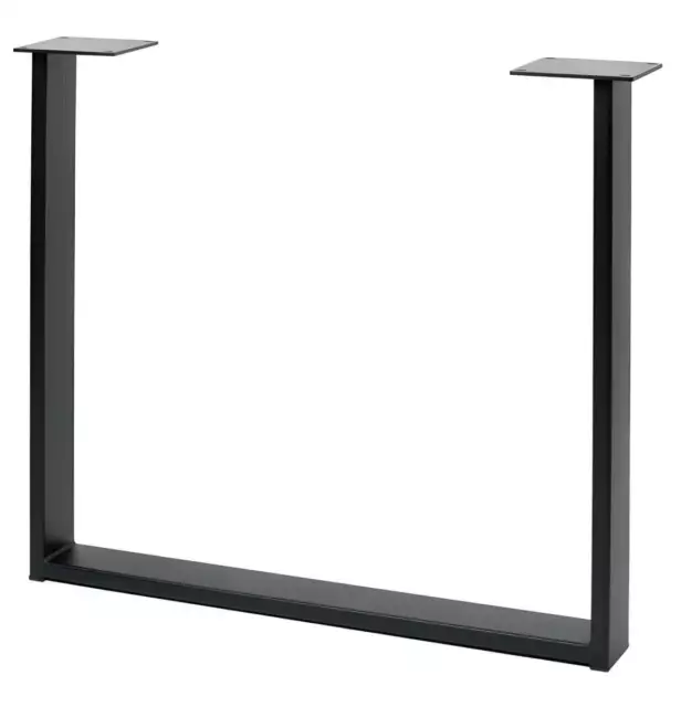 2x Tischkufen Set Negro Acero Patas Marco de Tabla Pies Mesa en Forma U 710x820 2