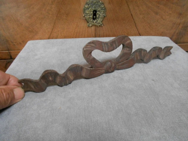 Vintage French WOOD Finial pediment