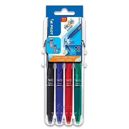 4 PILOT FRIXION ball CLICKER 2 Go Tintenroller-Set NEW