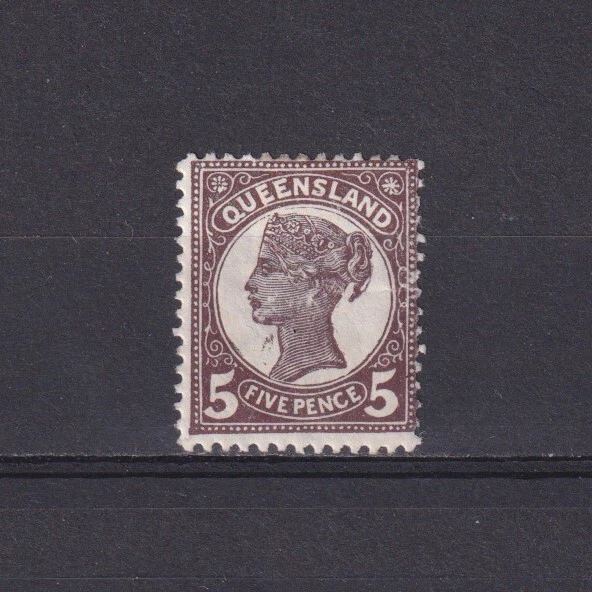QUEENSLAND AUSTRALIA 1895, SG# 215, CV £27, 5d brown, QV, MH
