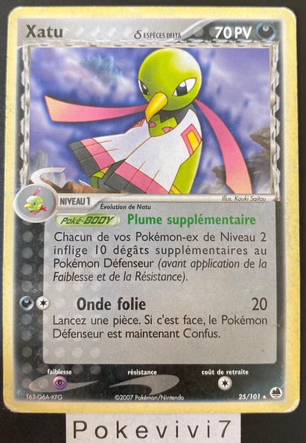 Carte Pokemon XATU 25/101 Rare Bloc EX Ile des Dragons FR OCCASION