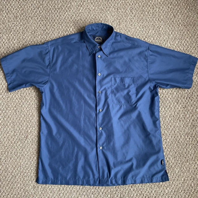 B. D. Baggies Mens Shirt Sz L Short Sleeve Button Down Collar Summer