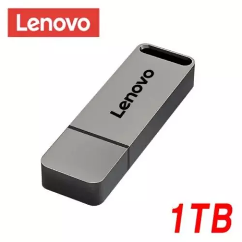 1TB Lenovo USB Flash Drive Metal Memory Stick Thumb Disk Storage A C Mini Adaptr