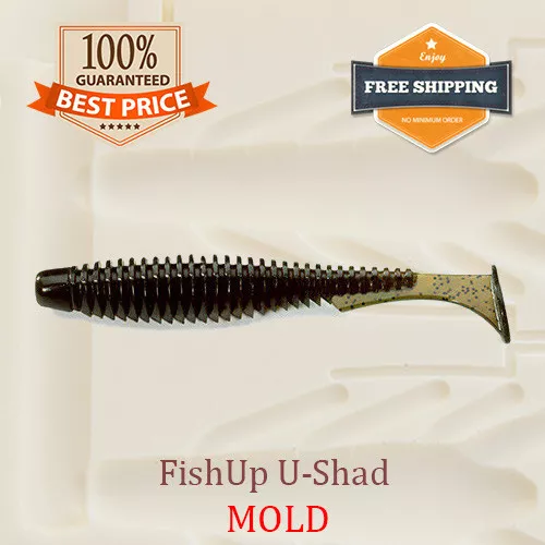 FishUp U-Shad Fishing Shad Mold Swimbait Lure Bait Soft Plastic 75 mm