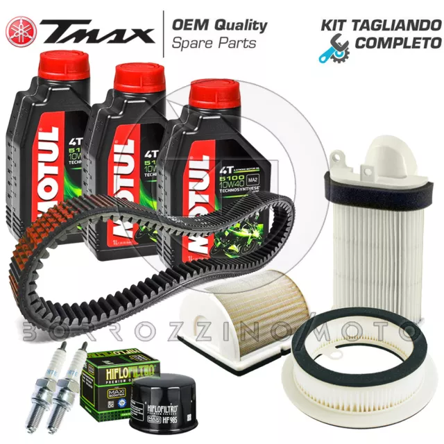 Kit Tagliando Completo Yamaha T-Max Tmax 500 2006-2007 Cinghia Olio Motul Filtri