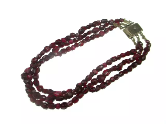 Historismus Granat Armband ~ 1880 Garnet Double Bracelet antik original Böhmen