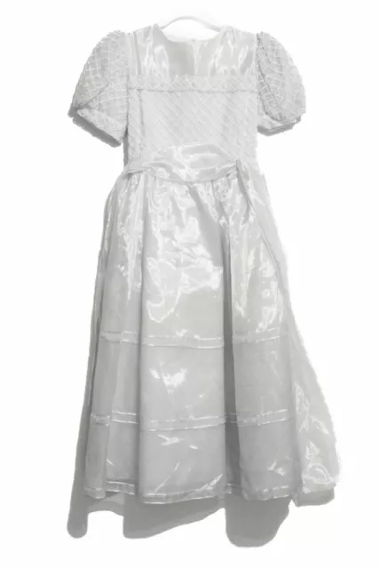 LIDA GIRLS WHITE Chiffon Mesh First Communion Flower Girl Dress Short ...