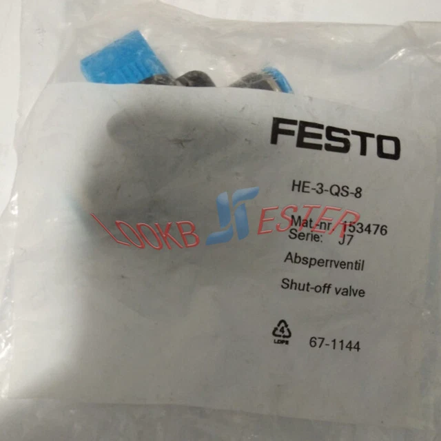 1PCS FESTO HE-3-QS-8 153476 globe valve New