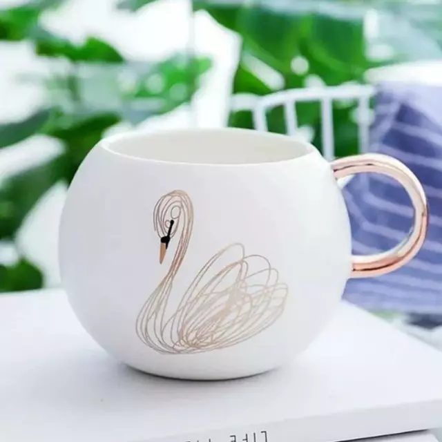 Gold Swan Animal Coffee/Tea Mug - Perfect Gift,Birthday, Christmas - Bone China