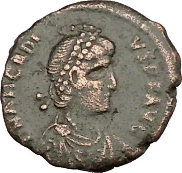 Arcadius crowned by Victory 395AD Rare Authentic Ancient Roman Coin  i39403