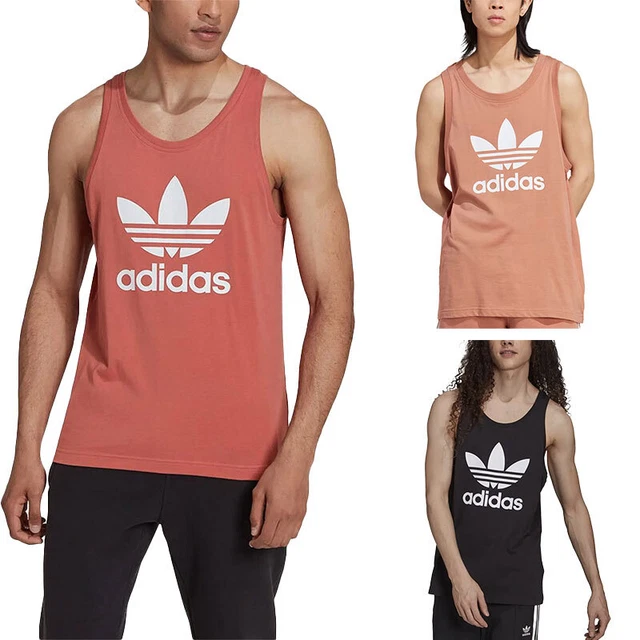 ADIDAS Originals Trefoil Essential Mens Tank Top Summer Gym Sports Vests XS-2XL