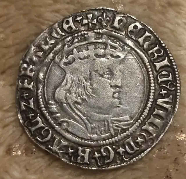 Henry viii Hammered Silver Groat  mm British Scottish Coin