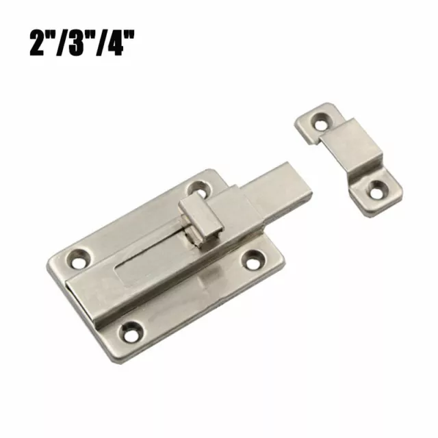 Stainless Steel Latch Slide Door Lock Security Gate Barrel Bolt Padlock