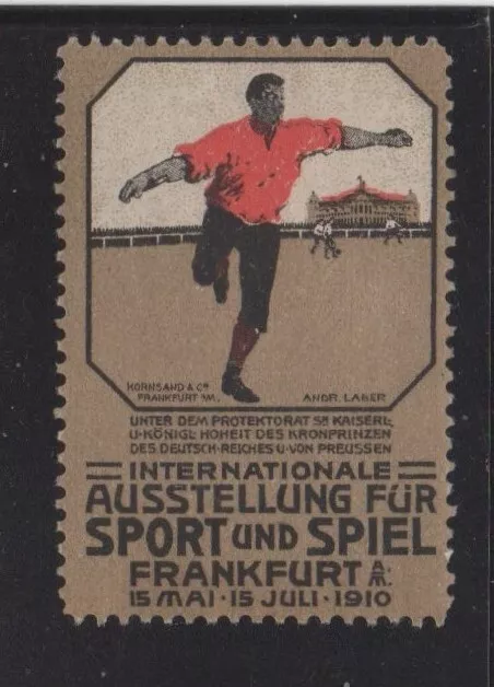 German Advertising Stamp - 1910 International Expo for Sport & Games, Frankfurt