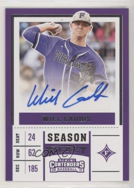 2017 Panini Elite Extra Edition College Tickets Will Gaddis #CT-WG Auto