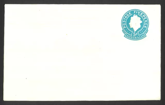 Australia 1960 QEII 5d Light Blue Seven Seas E38 Envelope/Cover Unused 27-19