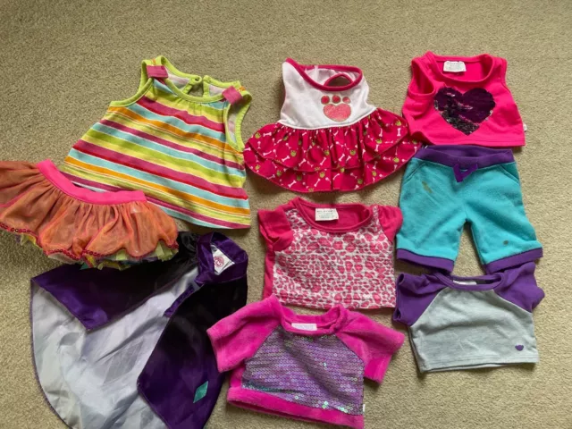 build a bear clothes bundle 9 items