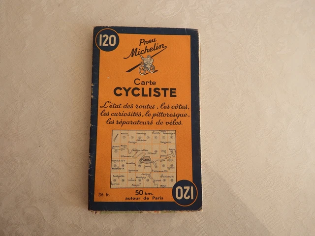 Wegenkaarten - Pneu Michelin / Carte Cycliste/ 50 Km autour de Paris