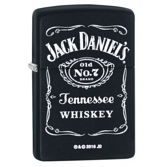 Zippo Lighter. Jack Daniels Logo - Black Matte 76875, NIB