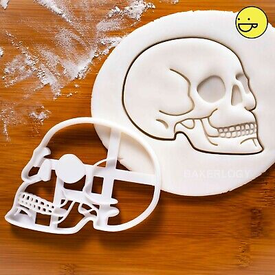 Human Skull Anatomy cookie cutter |macabre Archaeology biscuit skulls halloween