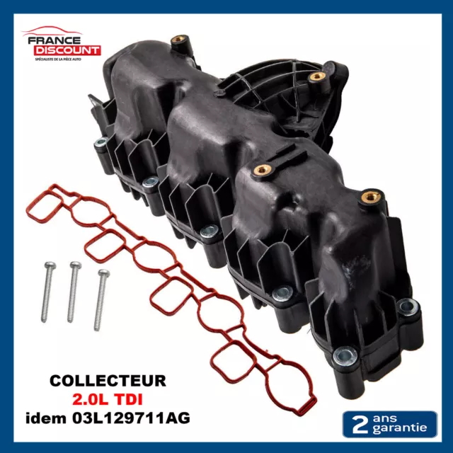 Collecteur d'admission pour AUDI A3 A4 A5 A6 Q5 TT 2,0 2,0L TDI = 03L129711AG