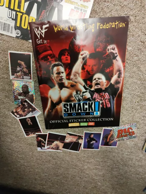 WWE WWF SMACKDOWN vintage sticker album. 2000. With stickers £4.00 ...