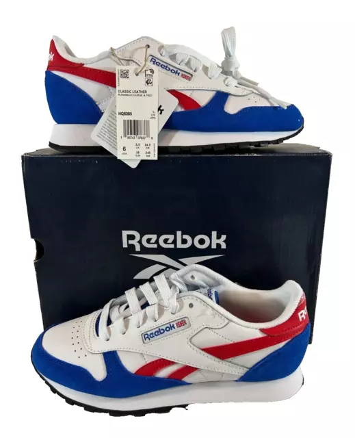 REEBOK Classic Leather Junior Boys Running Course A Pied Sneakers Jogging Shoes