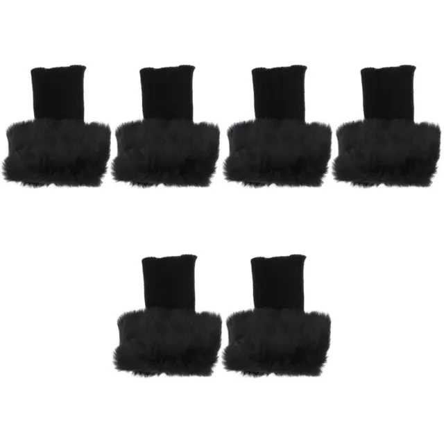 3 Pairs Cable Socks Knitted Top Fur Boot Covers Boots