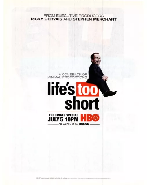 PTP81 ADVERT 10x8" LIFE'S TOO SHORT TV SHOW ON HBO