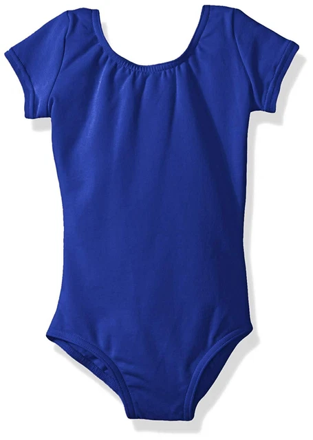 Girls' Toddler Classic Short Sleeve Leotard, Royal, Royal, Size X-Large 7SDX