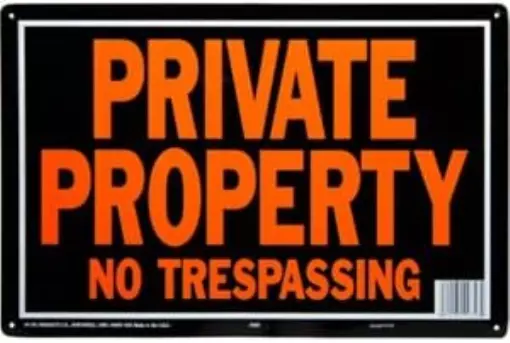 Hy-ko 848 Aluminum Private Property No Trespassing 10" X 14" Sign Pack of 12