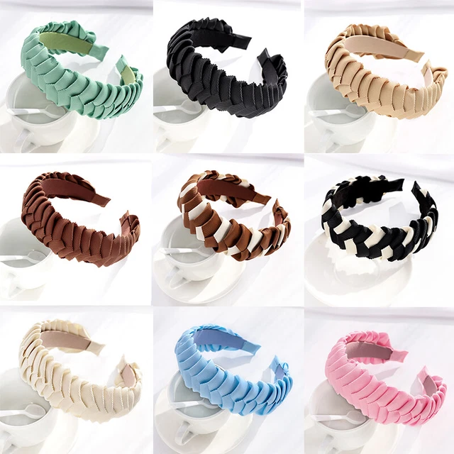 Ribbon Braid Headband Solid Color Hair Hoop Delicate Sweet Hair Accessories