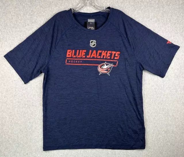 Columbus Blue Jackets Shirt Mens XL Fanatics Authentic Pro NHL Hockey Crew Neck