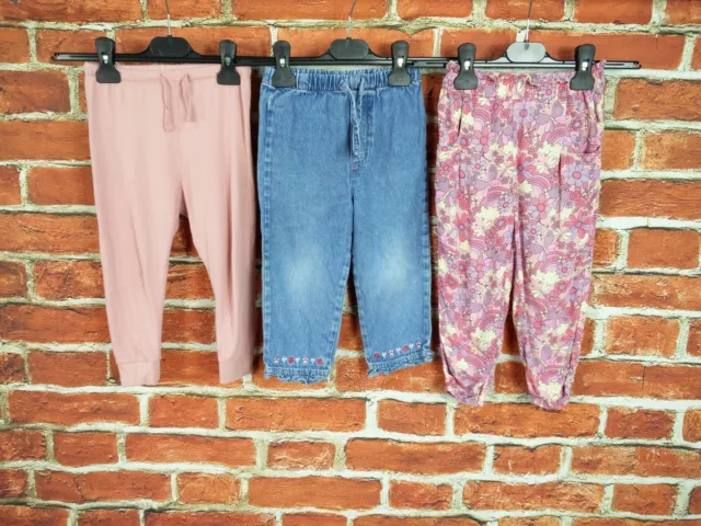 Baby Girl Bundle Age 12-24 Month Next Bhs H&M Jeans Joggers Trousers Summer 92Cm