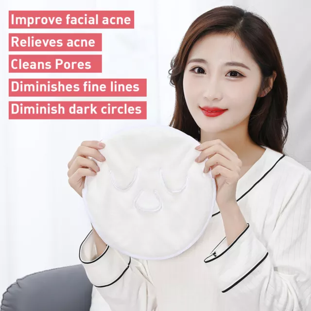 Cold Hot Compress Mask Skin Care Towels for Beauty Salon (Three Hole Ear Strap) 2