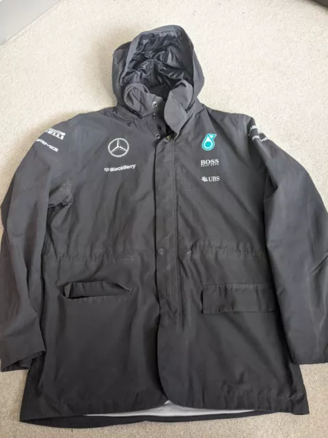 Mercedes F1 Regenmanteljacke Wasserdicht - Groß - Hamilton