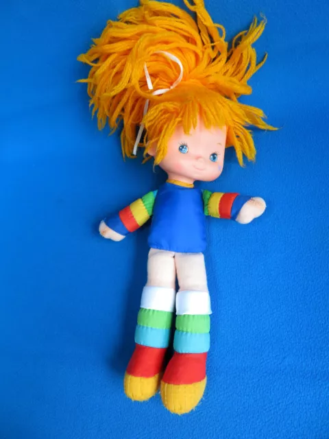 RAINBOW BRITE DOLL yellow wooly hair 10" soft toy HALLMARK MATTEL VINTAGE 1983