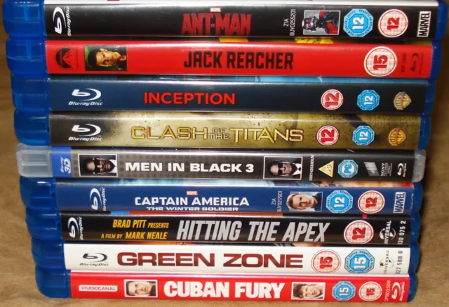 Blu Ray Movie Bundle Region B Various Ant-Man Jack Reacher Men In Black 3 Etc