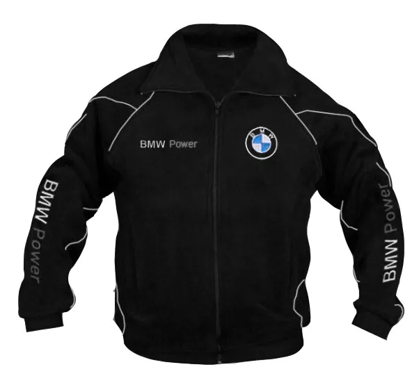 Neu BMW Power Fleece Herren jacke - Schwarz, Gr. S-3XL