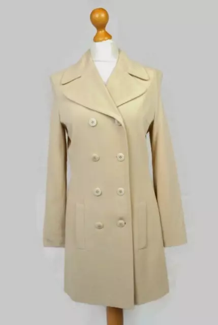 Cappotto Pea vintage Cinolle Boutique beige elegante doppio petto taglia M