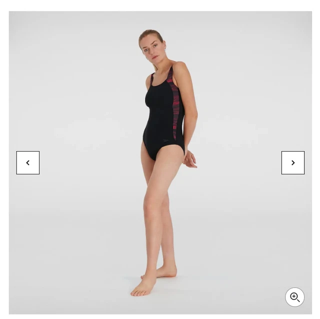 Costume da bagno Speedo, LunaL lucentezza, costume da nuoto, nero/rosso - taglia 16