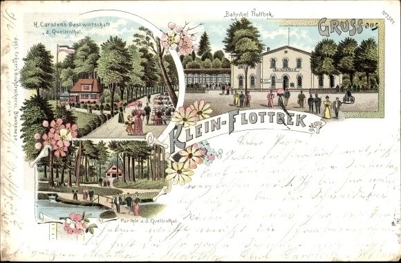 Litho Hamburg Altona Klein Flottbek, Gastwirtschaft zum... - 3532717