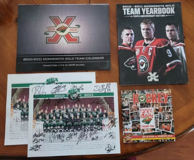 Minnesota Wild Lot Of 2010-2011 Team Yearbook, Calendar, Houston Aeros, Program