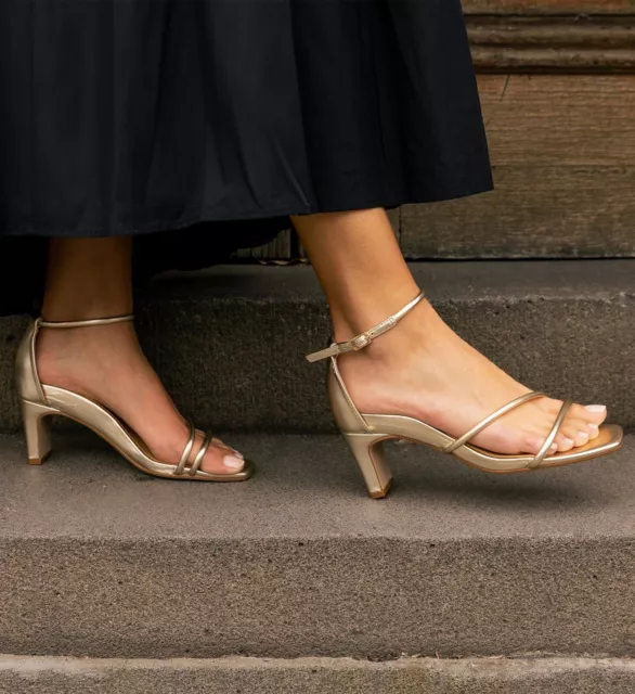 Bared Footwear - White Satin heels on Designer Wardrobe